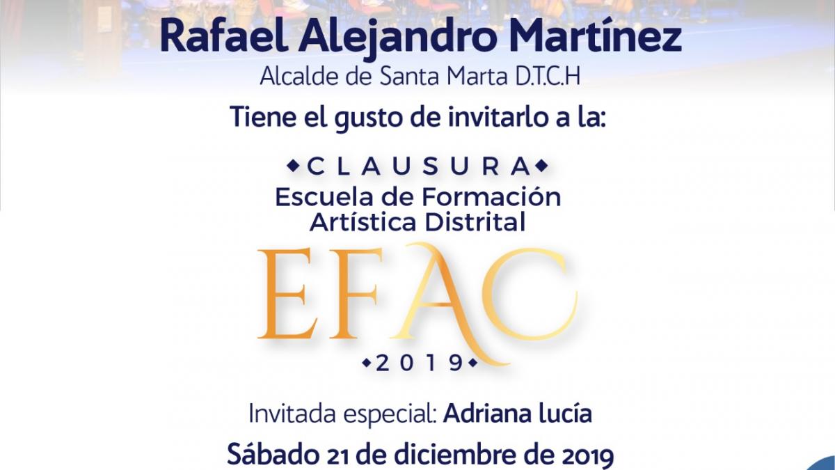 Clausura del EFAC 2019 será para todos los samarios