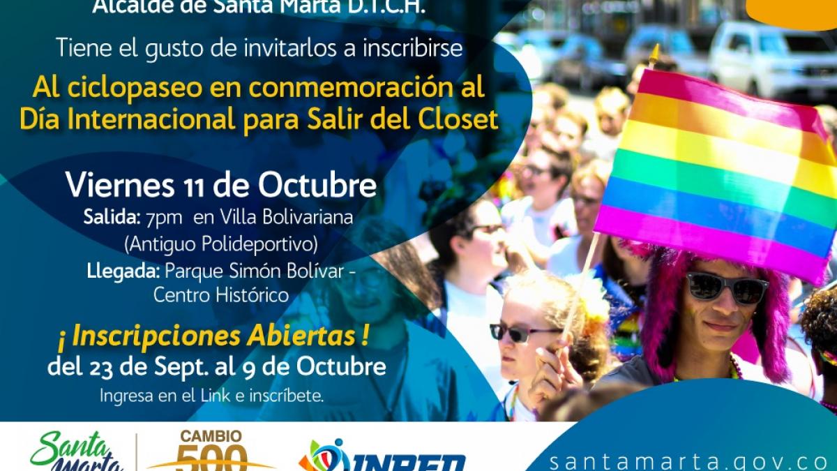 Alcaldía del Cambio organiza Ciclopaseo en conmemoración del Día Internacional para Salir del Closet
