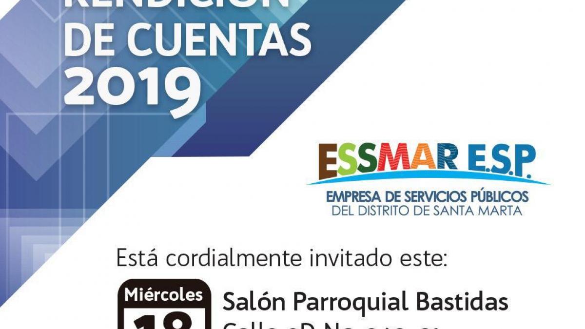 La Essmar presentará Rendición de Cuentas del 2019 en Bastidas