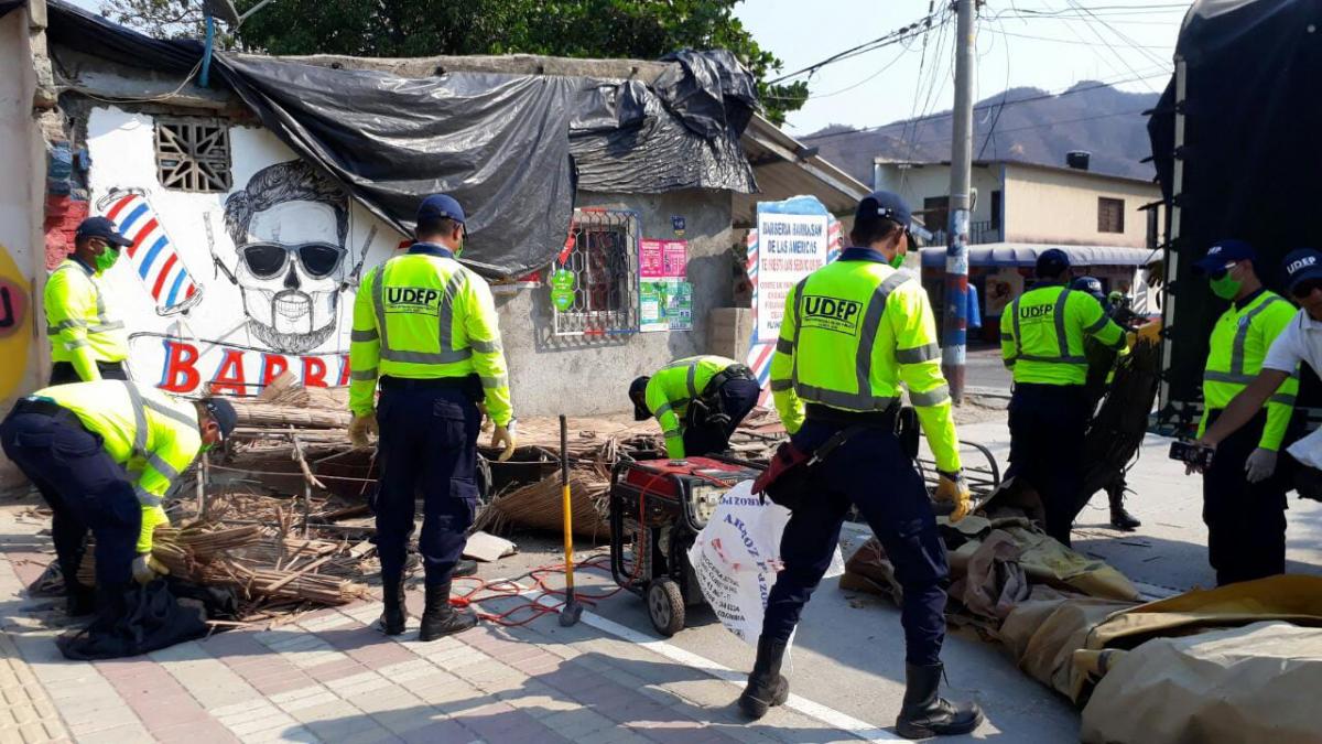 UDEP recuperó espacio público invadido por peluquerías y barberías callejeras