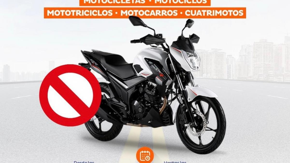 ¡Atención samario! Desde las 6:00 pm hasta las 4:00 am restricción de motocicletas en la ciudad
