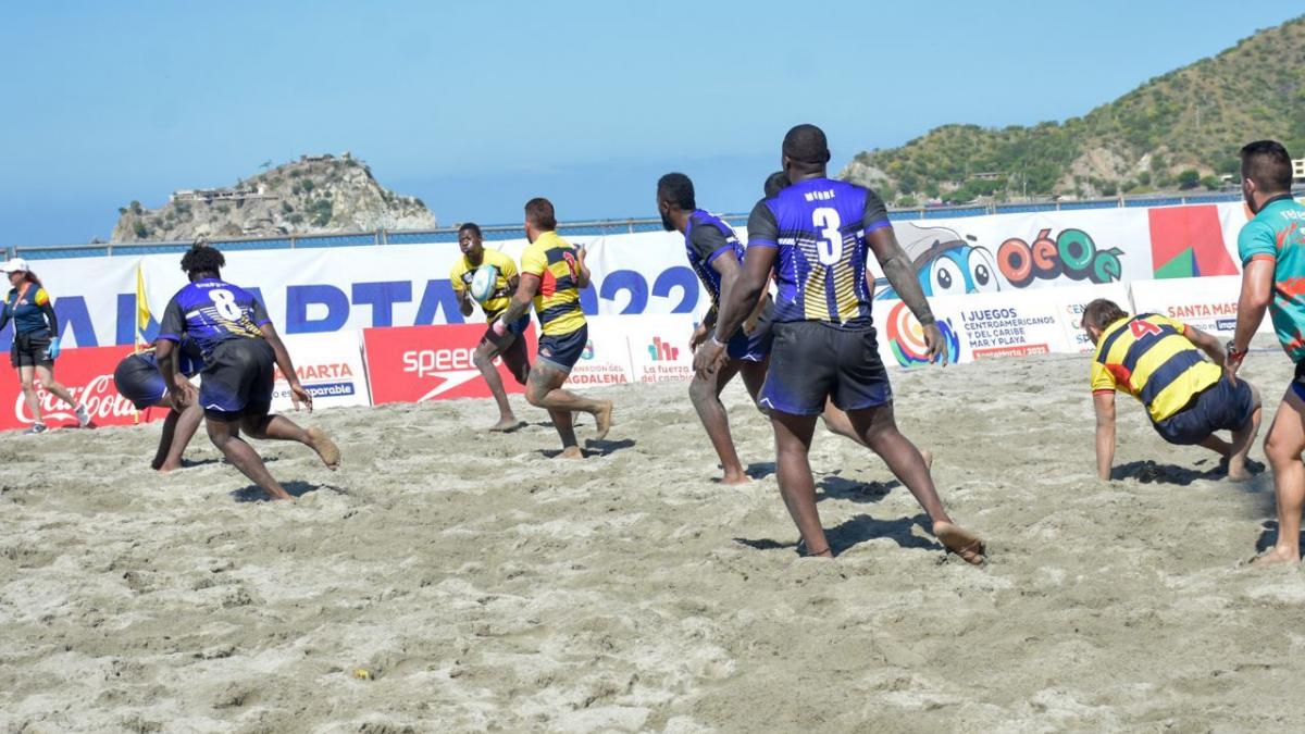 Emocionante arranque del rugby playa en los I Juegos Centroamericanos y del Caribe Mar y Playa