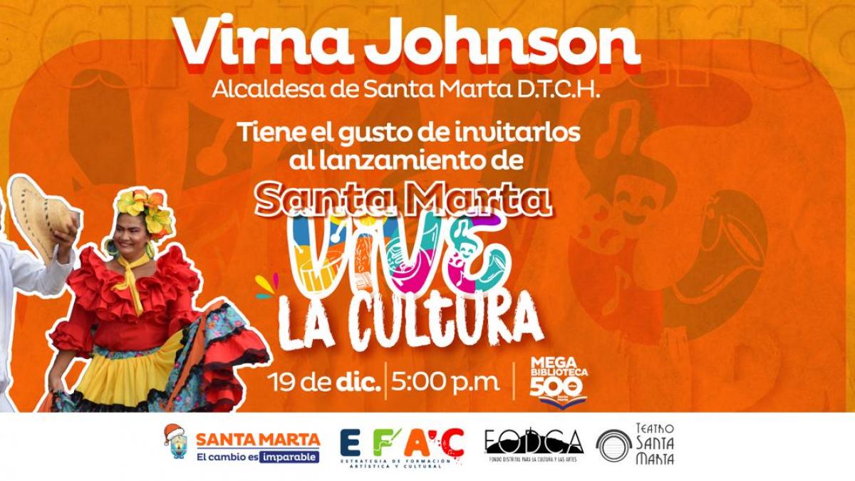 Alcaldesa Virna Johnson lanzará el programa ´Santa Marta Vive la Cultura´