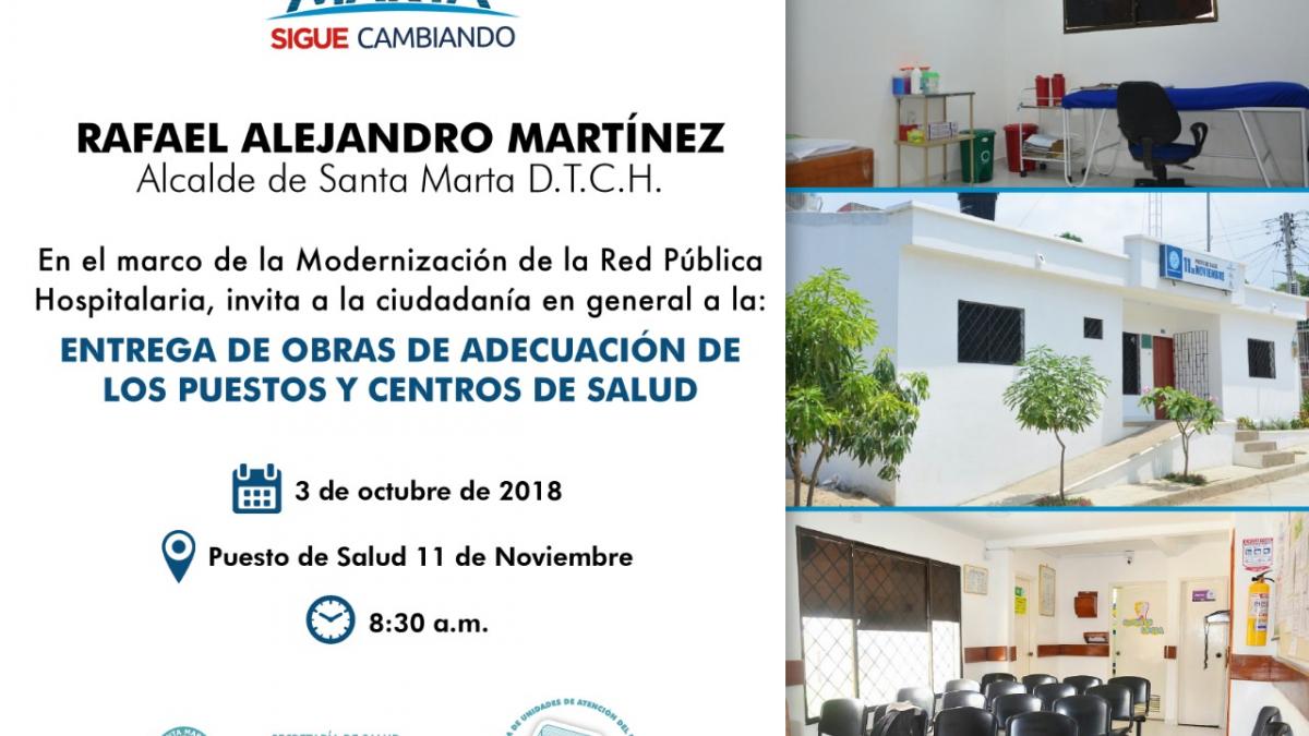 Distrito entrega obras de adecuación del puesto de salud Once de Noviembre