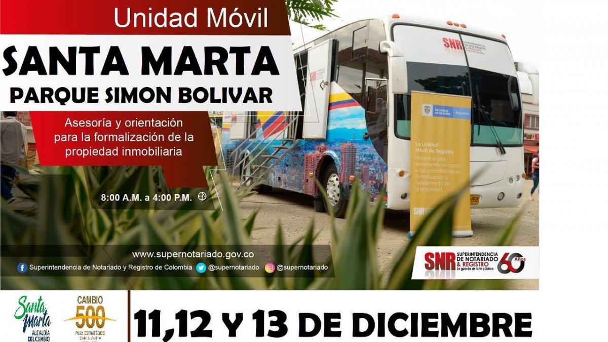 Unidad Móvil de restitución y formalización de tierras llegará a Santa Marta