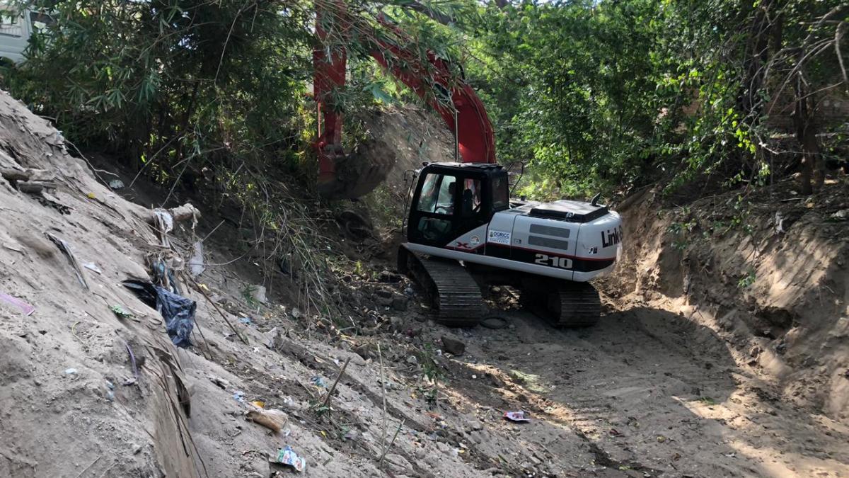 Ogricc inspeccionó labores de intervención mecánica en la quebrada Tamacá