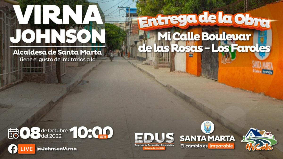 Alcaldesa Virna Johnson entregará Mi Calle en Boulevar de las Rosas y Los Faroles