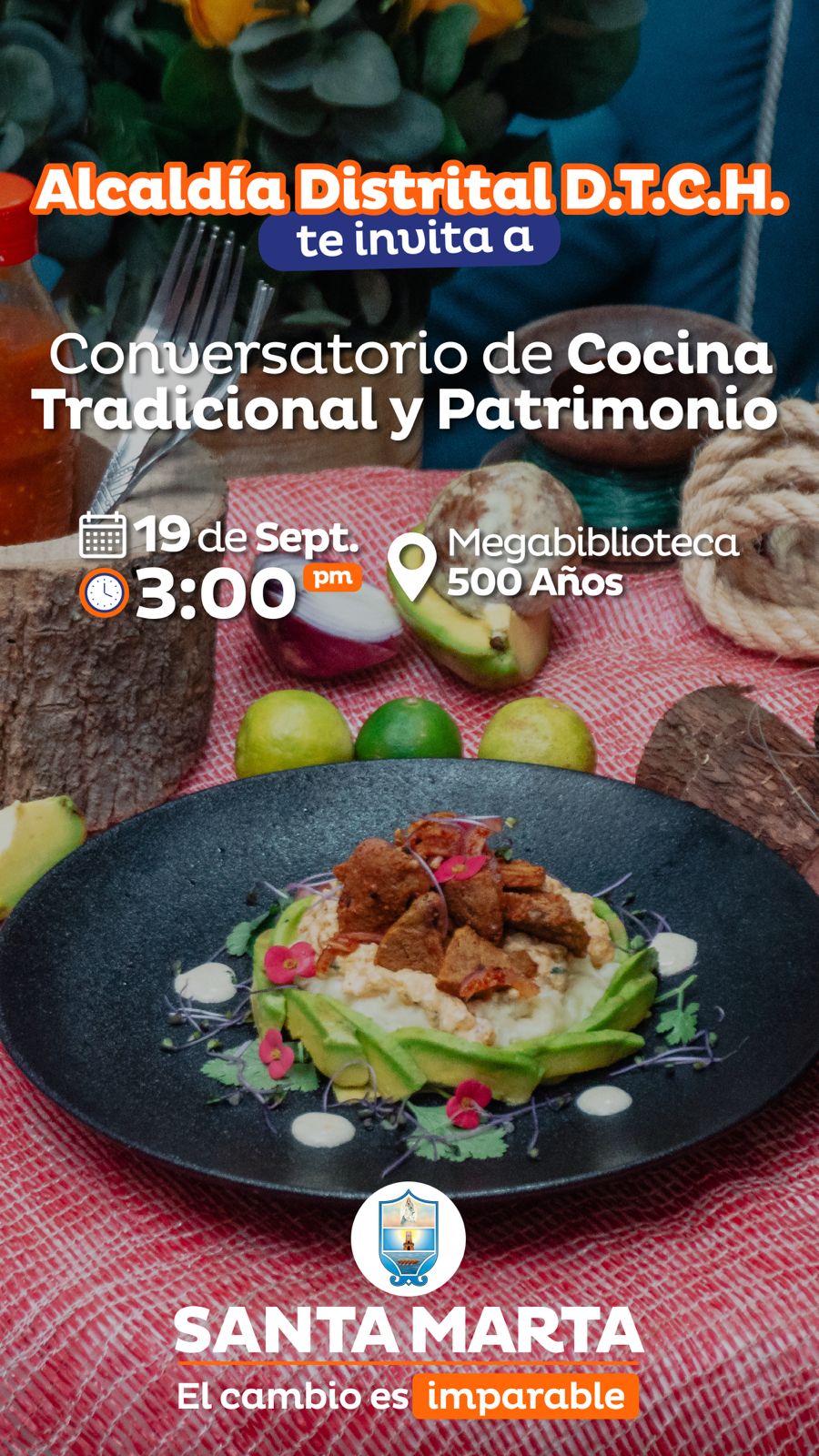 Alcaldía invita a la ciudadanía a participar del conversatorio de Cocina Tradicional y Patrimonio