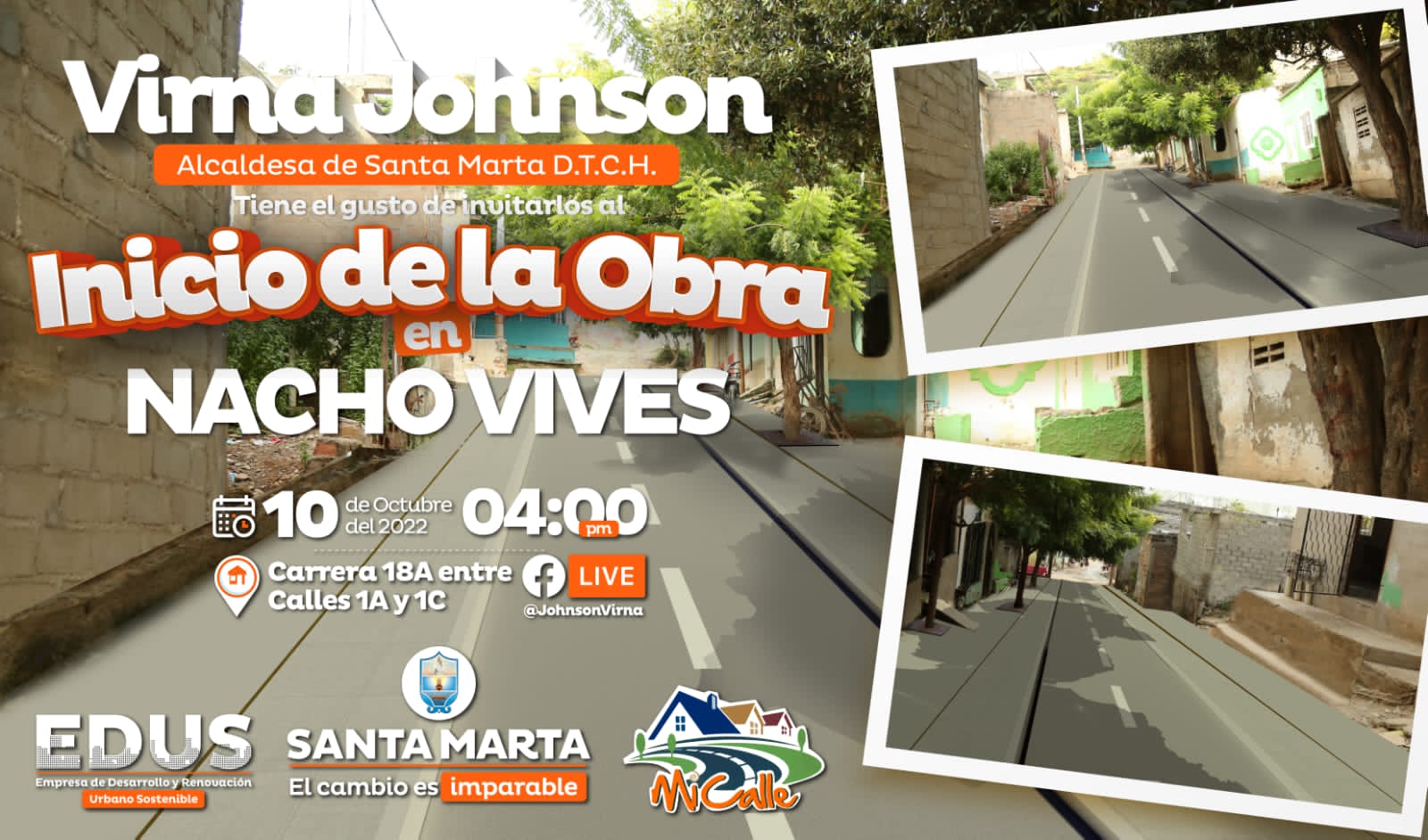 Alcaldesa Virna Johnson iniciará obra Mi Calle en Nacho Vives